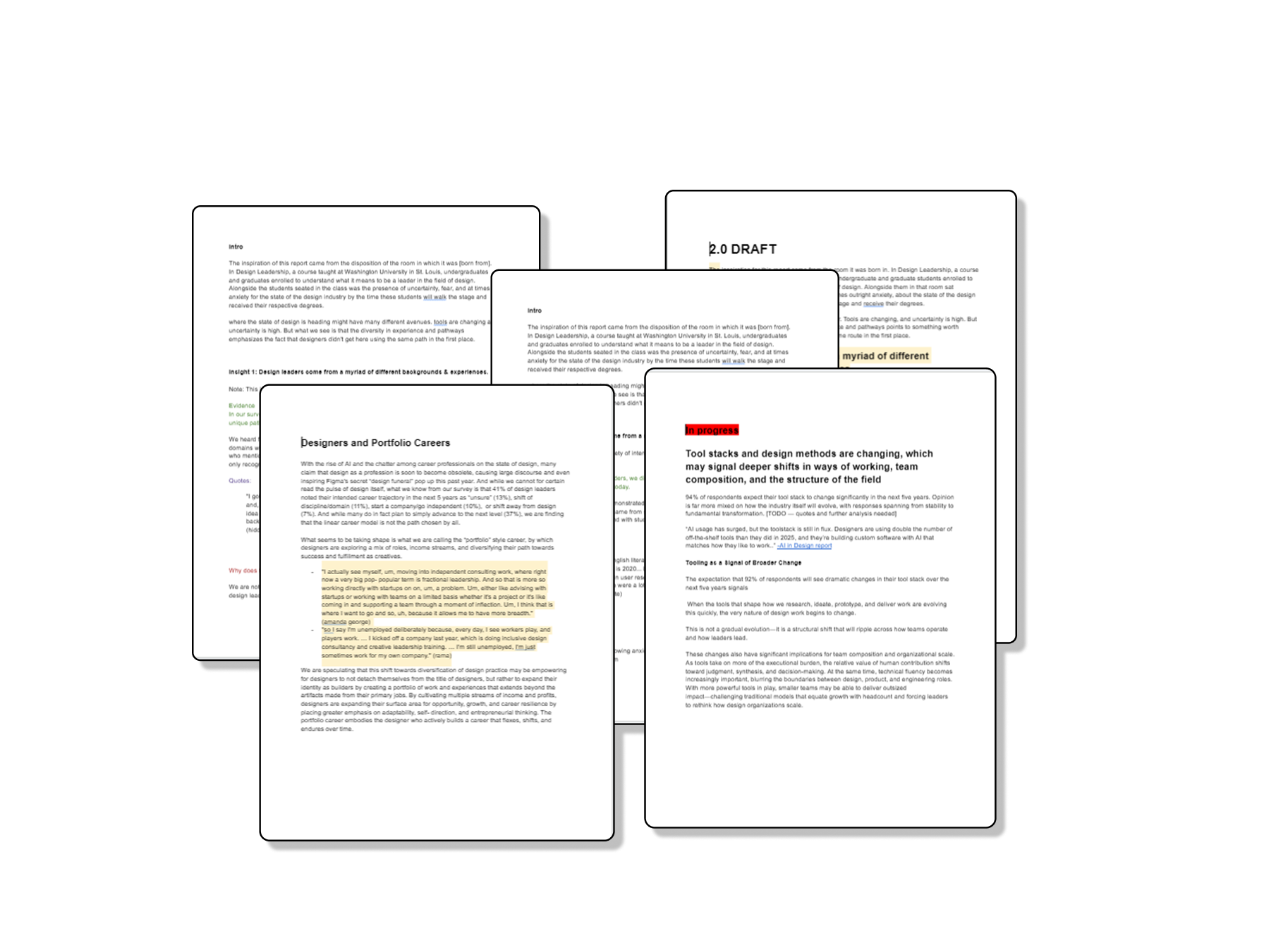 Report drafts
